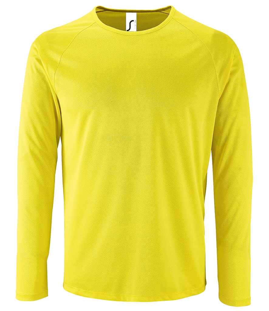 SOL'S Sporty Long Sleeve Performance T-Shirt | Neon Yellow