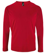 SOL'S Sporty Long Sleeve Performance T-Shirt | Red thumbnail 1