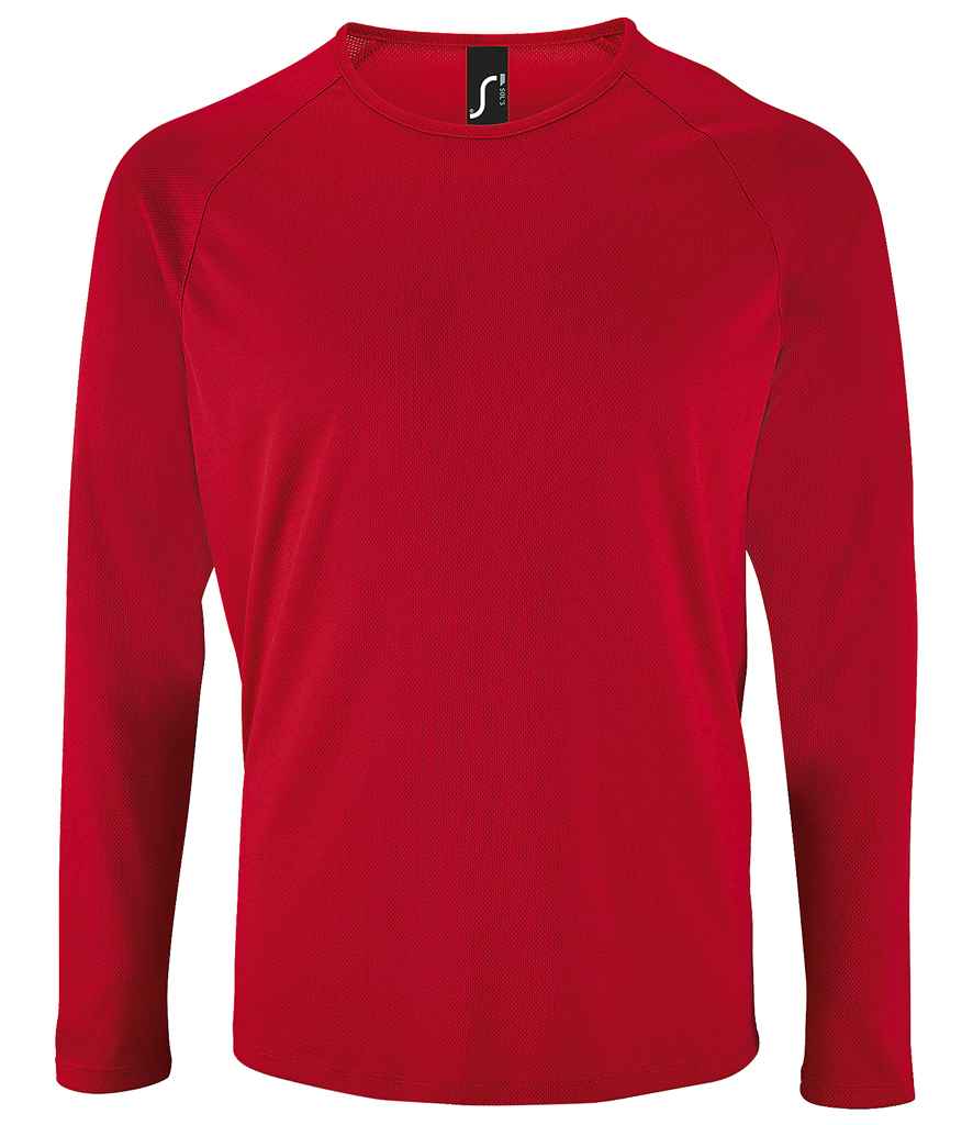 SOL'S Sporty Long Sleeve Performance T-Shirt | Red