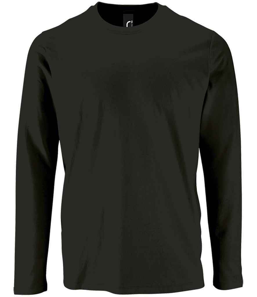 SOL'S Imperial Long Sleeve T-Shirt | Deep Black