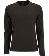 SOL'S Ladies Imperial Long Sleeve T-Shirt | Deep Black thumbnail 1