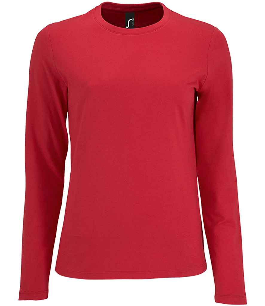 SOL'S Ladies Imperial Long Sleeve T-Shirt | Red