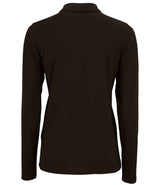SOL'S Ladies Perfect Long Sleeve Piqué Polo Shirt | Black thumbnail 2