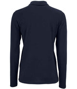 SOL'S Ladies Perfect Long Sleeve Piqué Polo Shirt | French Navy thumbnail 2