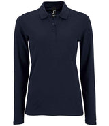 SOL'S Ladies Perfect Long Sleeve Piqué Polo Shirt | French Navy thumbnail 1