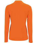 SOL'S Ladies Perfect Long Sleeve Piqué Polo Shirt | Orange thumbnail 2