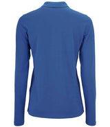 SOL'S Ladies Perfect Long Sleeve Piqué Polo Shirt | Royal Blue thumbnail 2