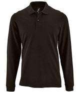 SOL'S Perfect Long Sleeve Piqué Polo Shirt | Black thumbnail 1