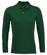 SOL'S Perfect Long Sleeve Piqué Polo Shirt | Bottle Green thumbnail 1