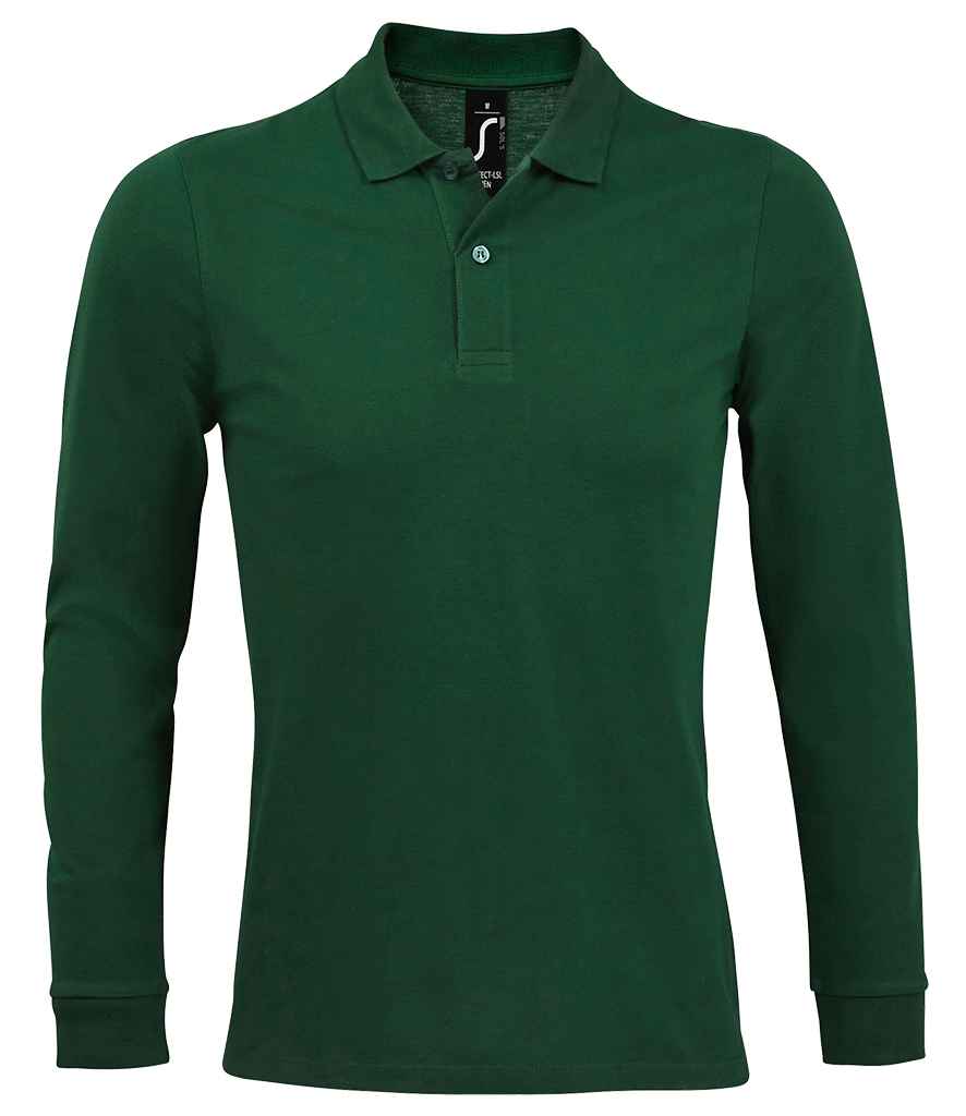 SOL'S Perfect Long Sleeve Piqué Polo Shirt | Bottle Green