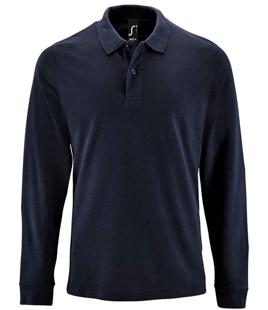 SOL'S Perfect Long Sleeve Piqué Polo Shirt | French Navy