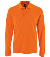 SOL'S Perfect Long Sleeve Piqué Polo Shirt | Orange thumbnail 1
