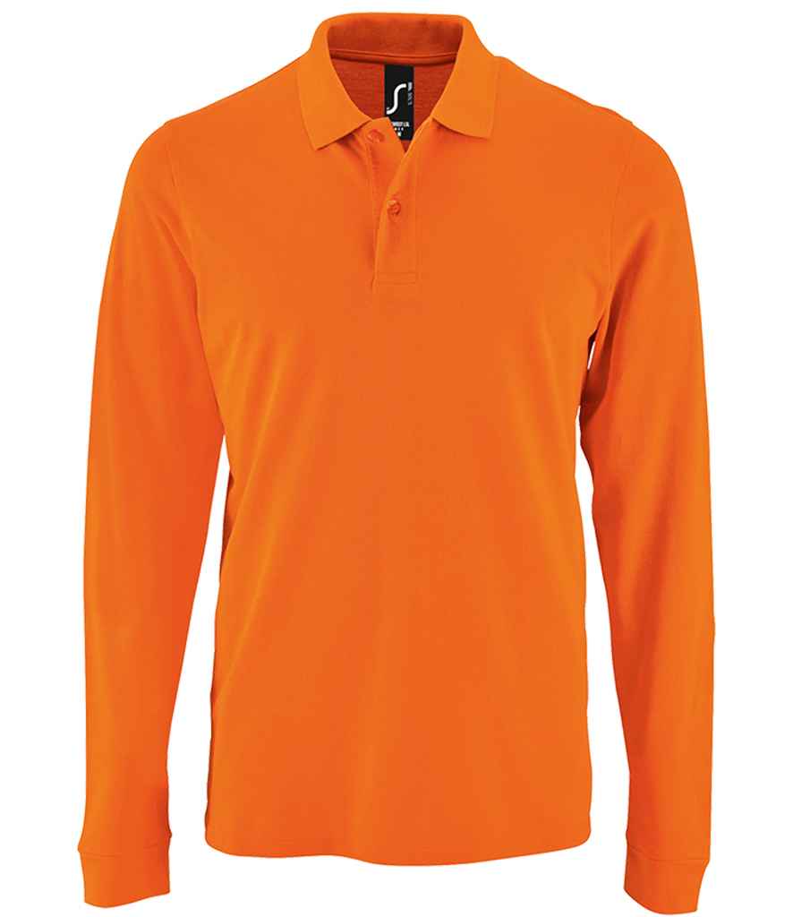 SOL'S Perfect Long Sleeve Piqué Polo Shirt | Orange