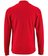 SOL'S Perfect Long Sleeve Piqué Polo Shirt | Red thumbnail 2