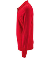 SOL'S Perfect Long Sleeve Piqué Polo Shirt | Red thumbnail 3