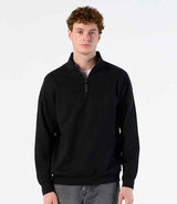 SOL'S Stan Contrast Zip Neck Sweatshirt | Black thumbnail 1