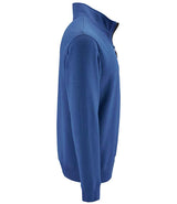 SOL'S Stan Contrast Zip Neck Sweatshirt | Royal Blue thumbnail 3