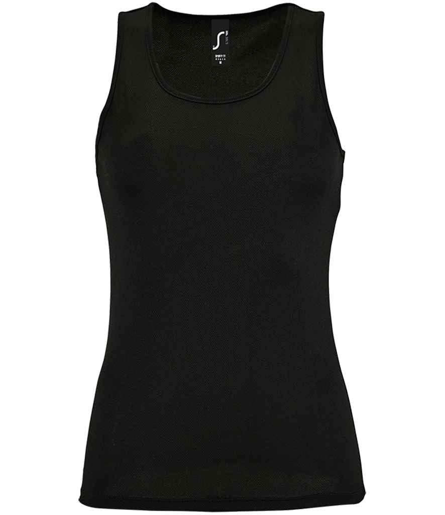 SOL'S Ladies Sporty Performance Tank Top | Black