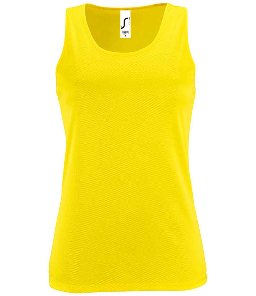 SOL'S Ladies Sporty Performance Tank Top | Neon Yellow