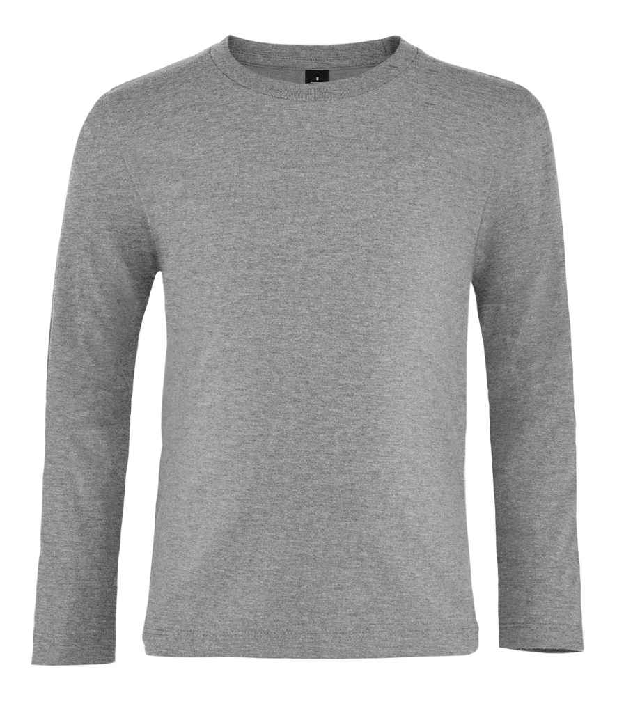 SOL'S Kids Imperial Long Sleeve T-Shirt | Grey Marl