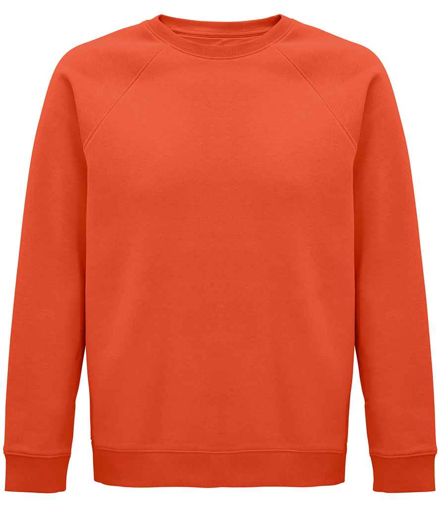 SOL'S Unisex Space Organic Raglan Sweatshirt | Burnt Orange