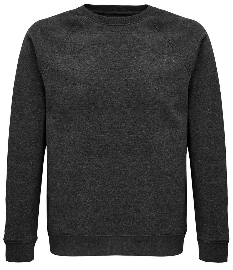 SOL'S Unisex Space Organic Raglan Sweatshirt | Charcoal Marl