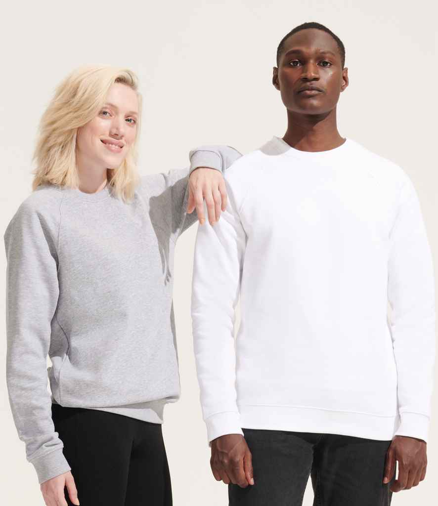 SOL'S Unisex Space Organic Raglan Sweatshirt | White