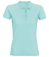 SOL'S Ladies Planet Organic Piqué Polo Shirt | Arctic Blue thumbnail 1