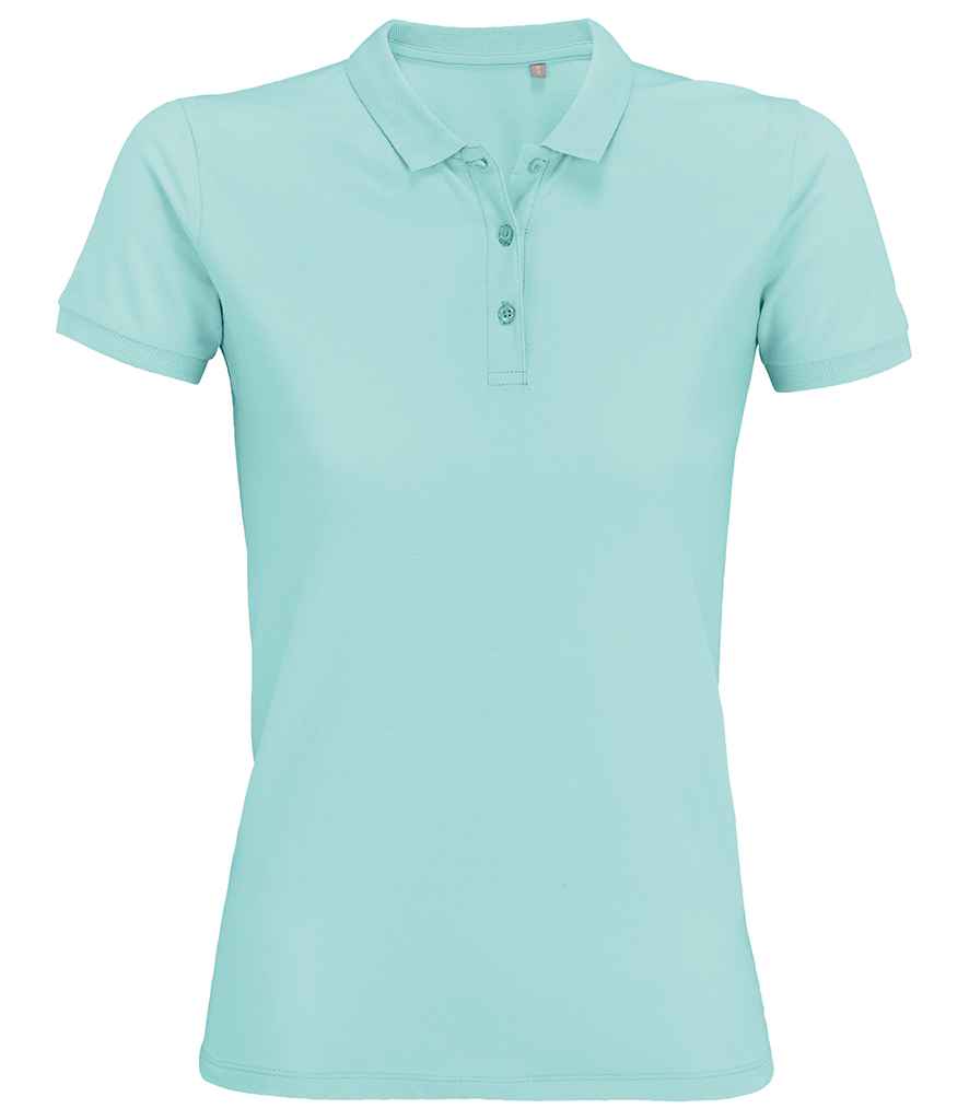 SOL'S Ladies Planet Organic Piqué Polo Shirt | Arctic Blue