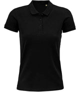SOL'S Ladies Planet Organic Piqué Polo Shirt | Black thumbnail 1