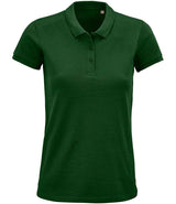 SOL'S Ladies Planet Organic Piqué Polo Shirt | Bottle Green thumbnail 1