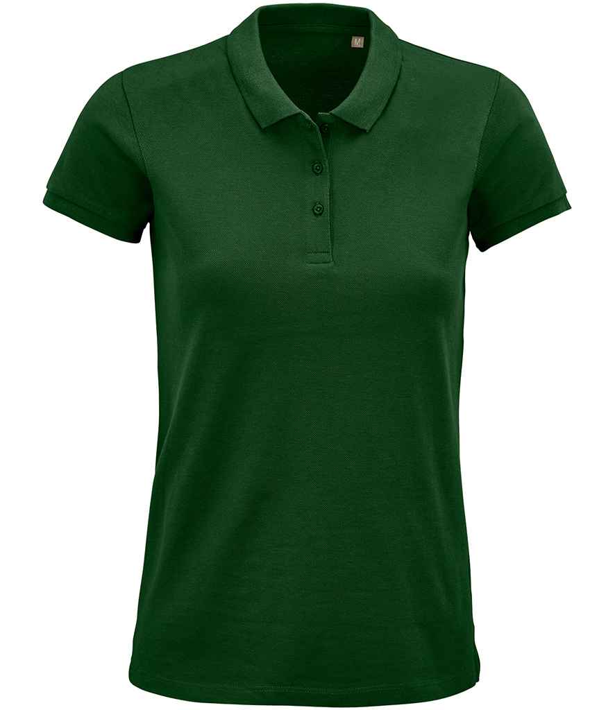 SOL'S Ladies Planet Organic Piqué Polo Shirt | Bottle Green