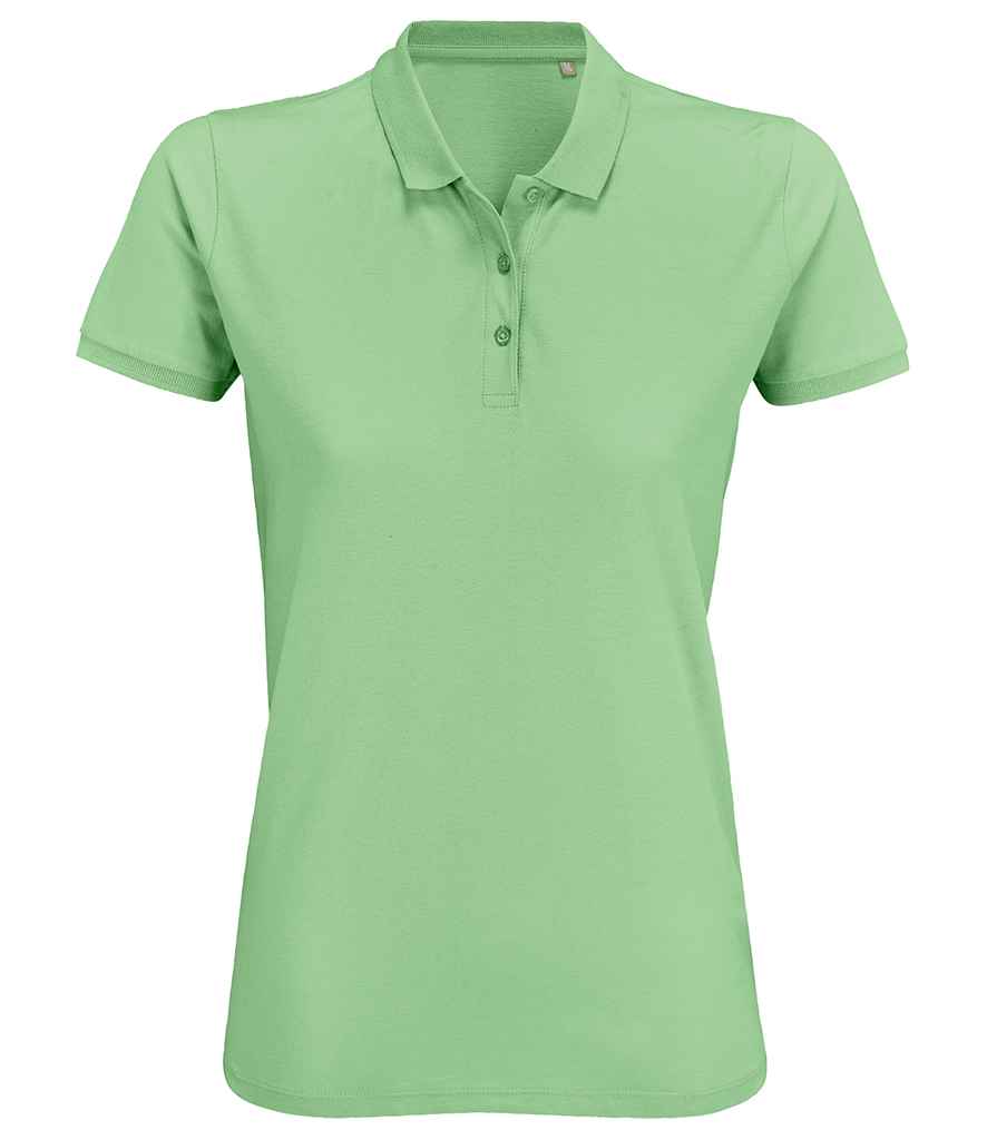 SOL'S Ladies Planet Organic Piqué Polo Shirt | Frozen Green