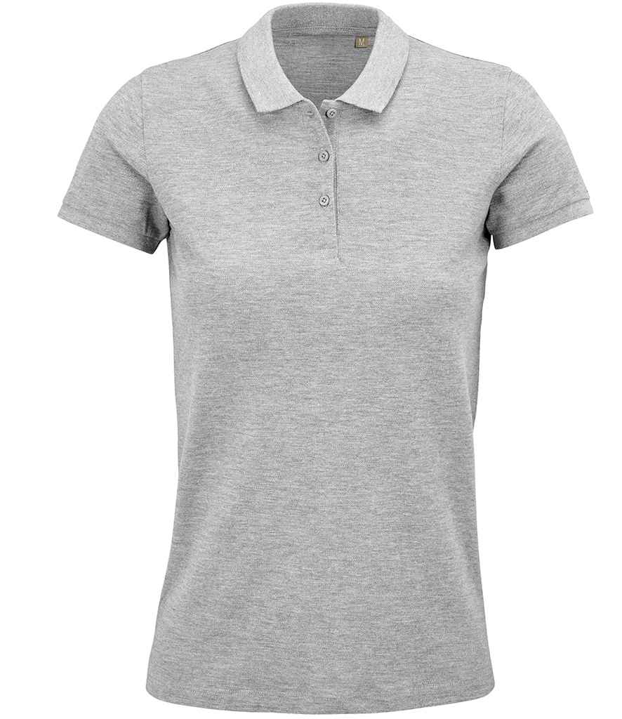 SOL'S Ladies Planet Organic Piqué Polo Shirt | Grey Marl