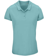 SOL'S Ladies Planet Organic Piqué Polo Shirt | Pool Blue thumbnail 1