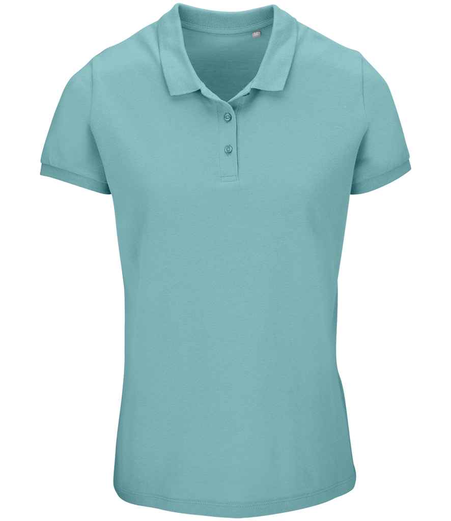 SOL'S Ladies Planet Organic Piqué Polo Shirt | Pool Blue