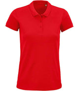 SOL'S Ladies Planet Organic Piqué Polo Shirt | Red thumbnail 1