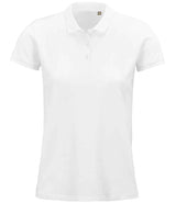 SOL'S Ladies Planet Organic Piqué Polo Shirt | White thumbnail 1
