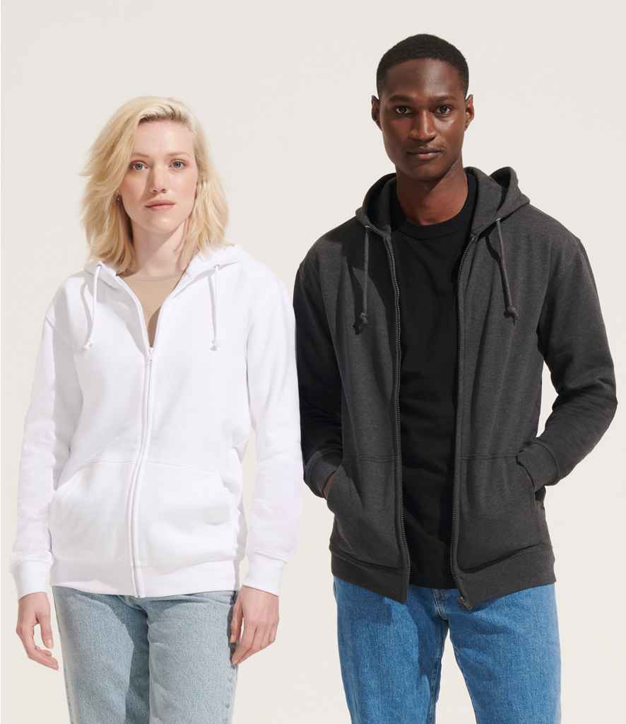 SOL'S Unisex Carter Full Zip Hoodie | White