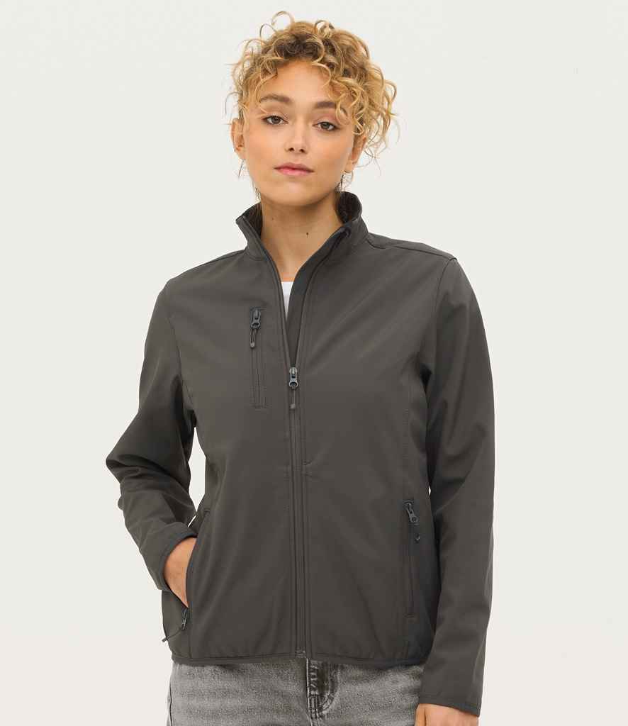 SOL'S Ladies Falcon Recycled Soft Shell Jacket | Charcoal