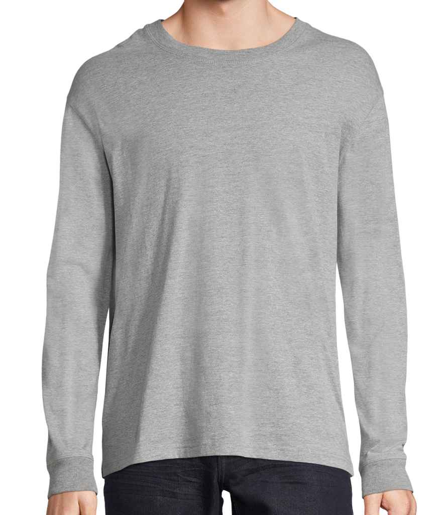 SOL'S Unisex Pioneer Long Sleeve T-Shirt | Grey Marl