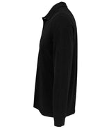 SOL'S Unisex Prime Long Sleeve Piqué Polo Shirt | Black thumbnail 3