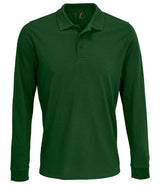 SOL'S Unisex Prime Long Sleeve Piqué Polo Shirt | Bottle Green thumbnail 1