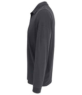 SOL'S Unisex Prime Long Sleeve Piqué Polo Shirt | Dark Grey thumbnail 3