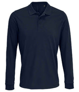 SOL'S Unisex Prime Long Sleeve Piqué Polo Shirt | French Navy thumbnail 1