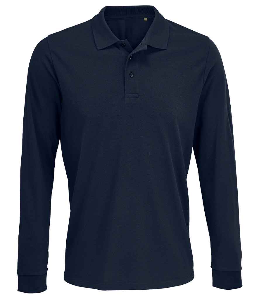 SOL'S Unisex Prime Long Sleeve Piqué Polo Shirt | French Navy