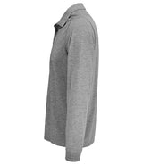 SOL'S Unisex Prime Long Sleeve Piqué Polo Shirt | Grey Marl thumbnail 3