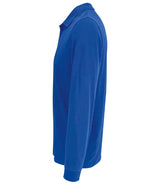 SOL'S Unisex Prime Long Sleeve Piqué Polo Shirt | Royal Blue thumbnail 3