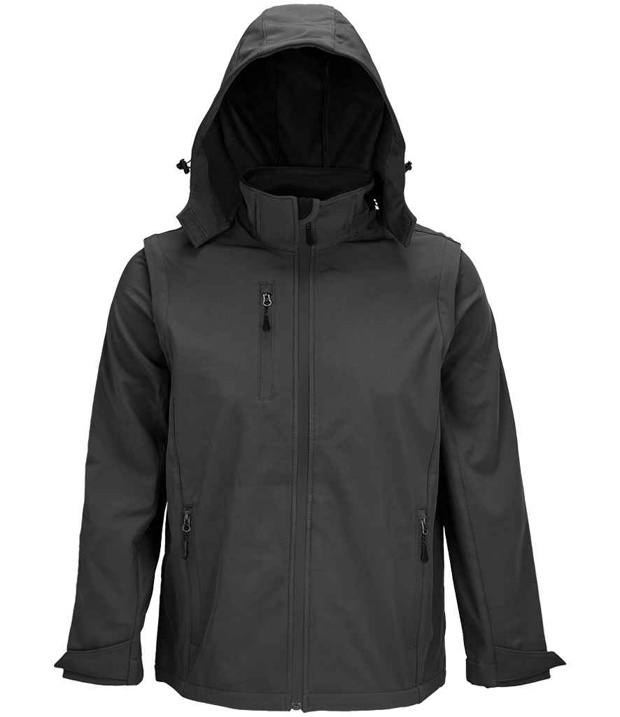 SOL'S Unisex Falcon 3-in-1 Soft Shell Jacket | Charcoal