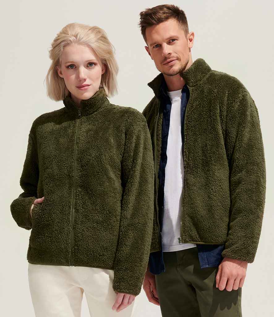 SOL'S Unisex Finch Fluffy Jacket | Army